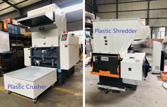 What is the difference between plastic crusher and plastic shredder machine?