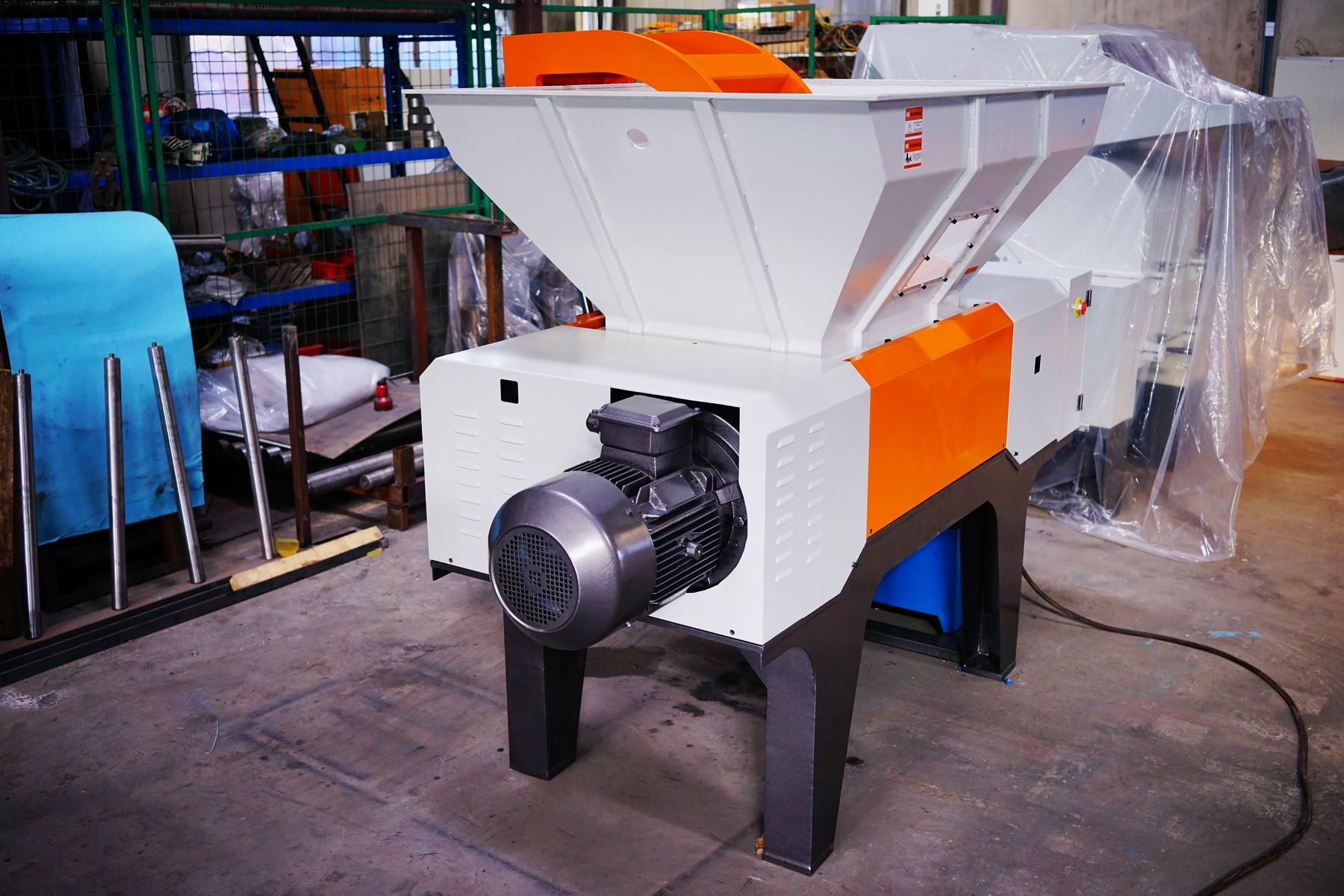 Plastic Shredder Machines can be used for recycling of all plastic and PVC materials